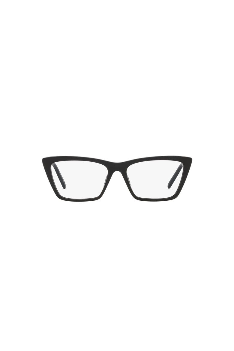 54mm Rectangle optical glasses, Alternate, color, Black