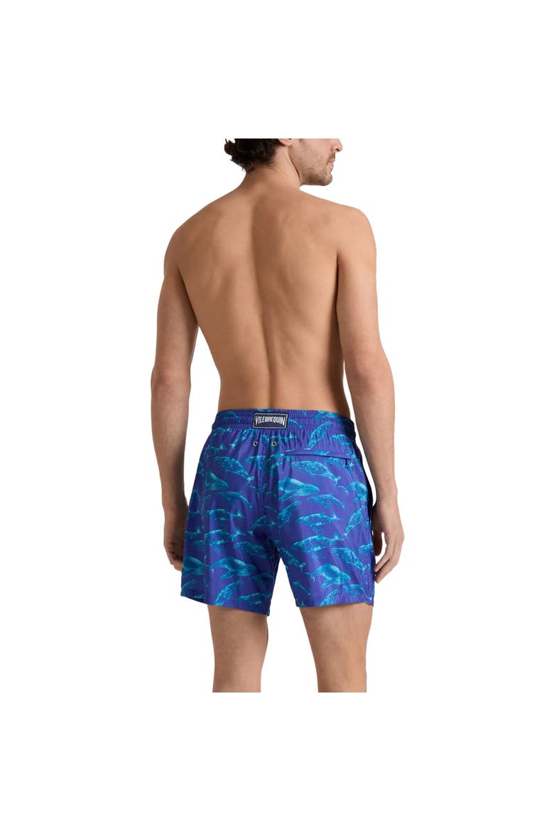 Men Ultra-light and packable Swim Shorts Sparkling Whales, Alternate, color, Versailles