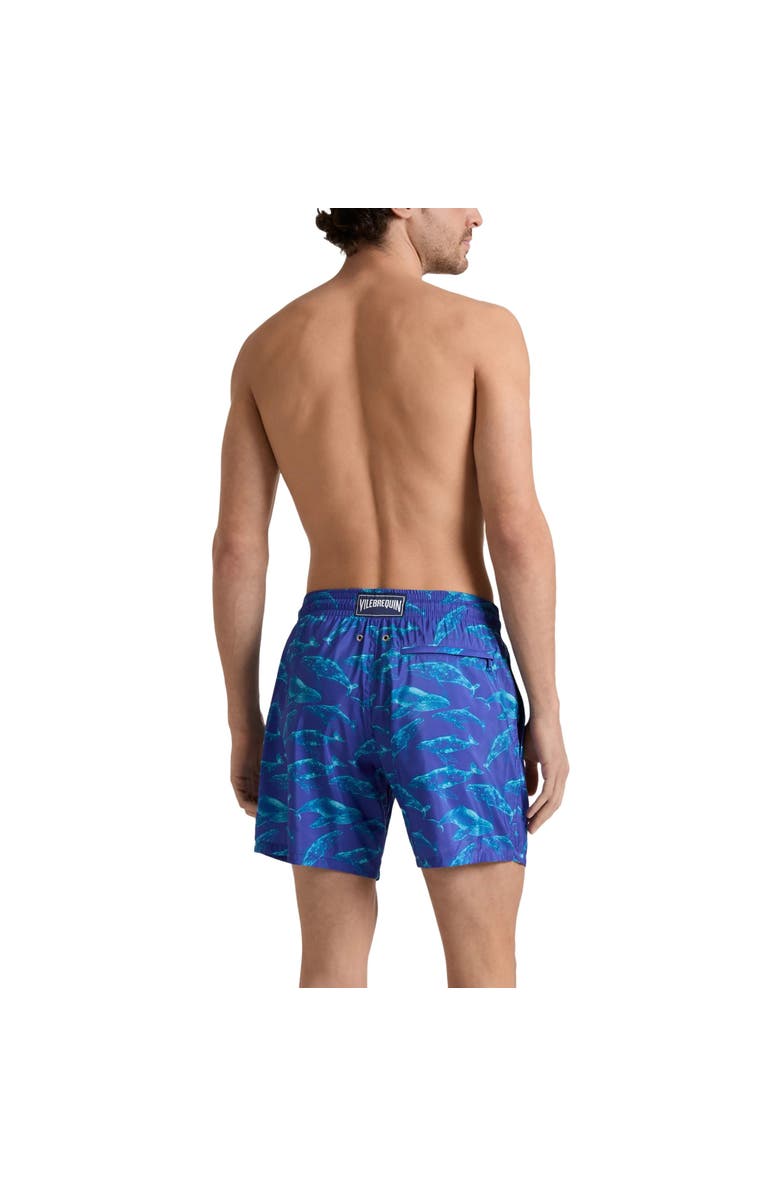Vilebrequin Men Ultra-light and packable Swim Shorts Sparkling Whales, Alternate, color, Versailles