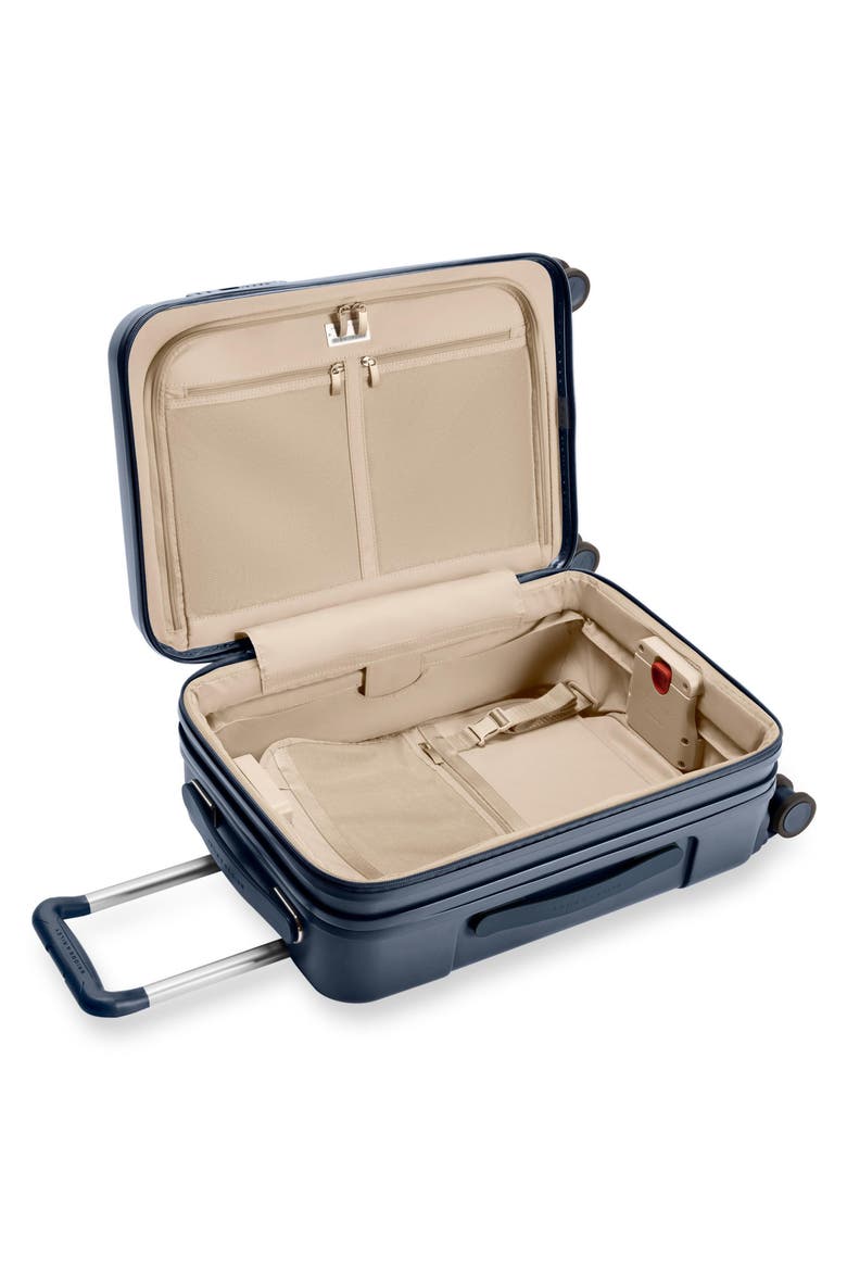 Sympatico Essential 22-Inch Front Pocket Expandable Spinner Carry-On, Alternate, color, NAVY