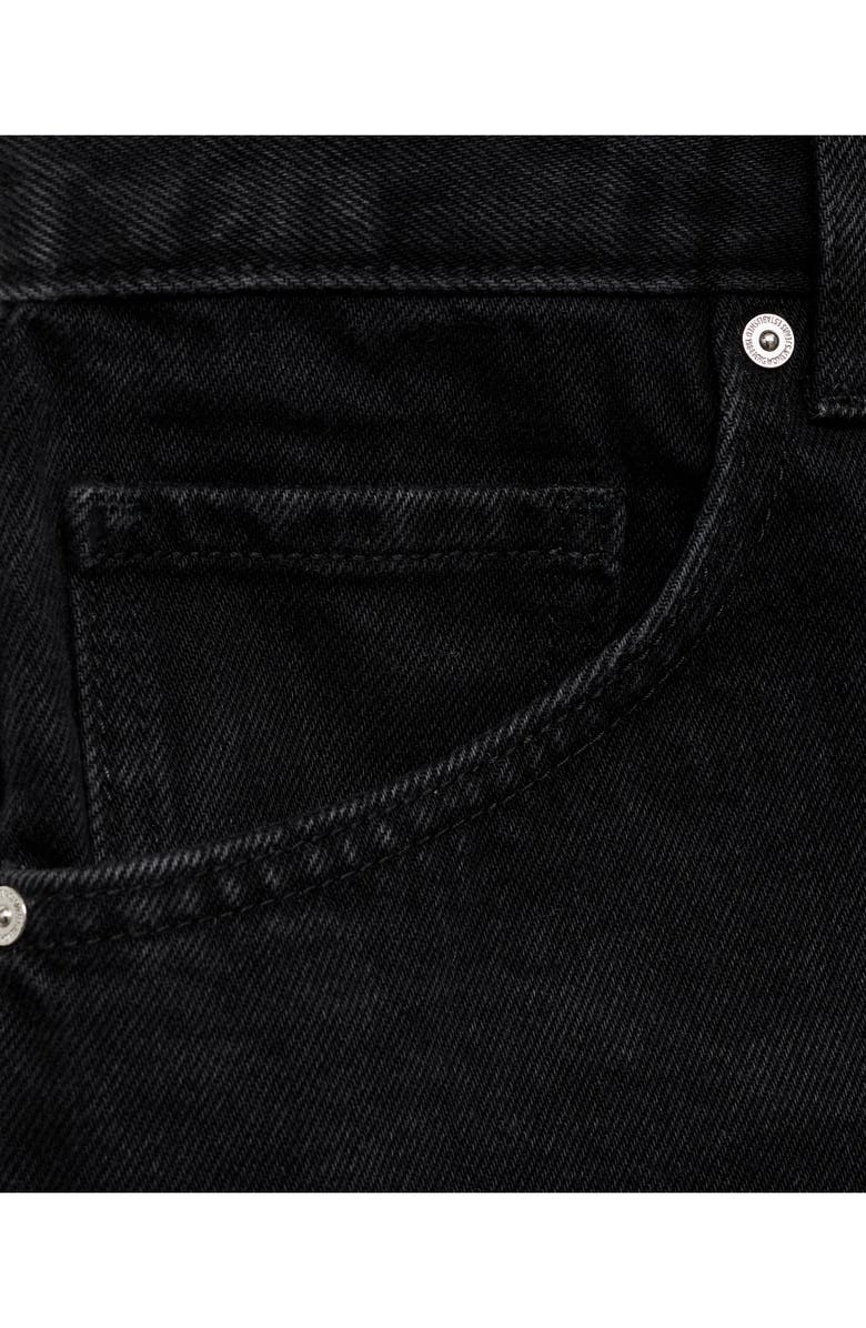MANGO High Waist Denim Shorts, Alternate, color, Black Denim