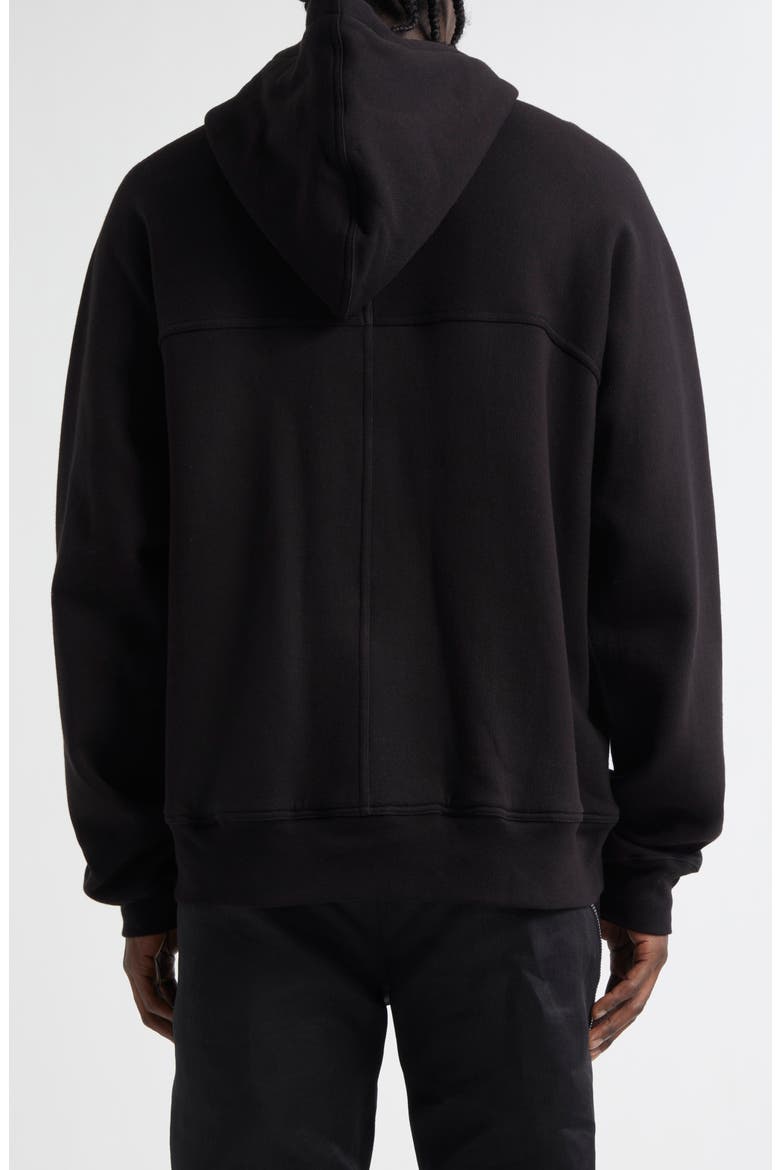 Windbreaker Cotton Zip Hoodie, Alternate, color, BLACK