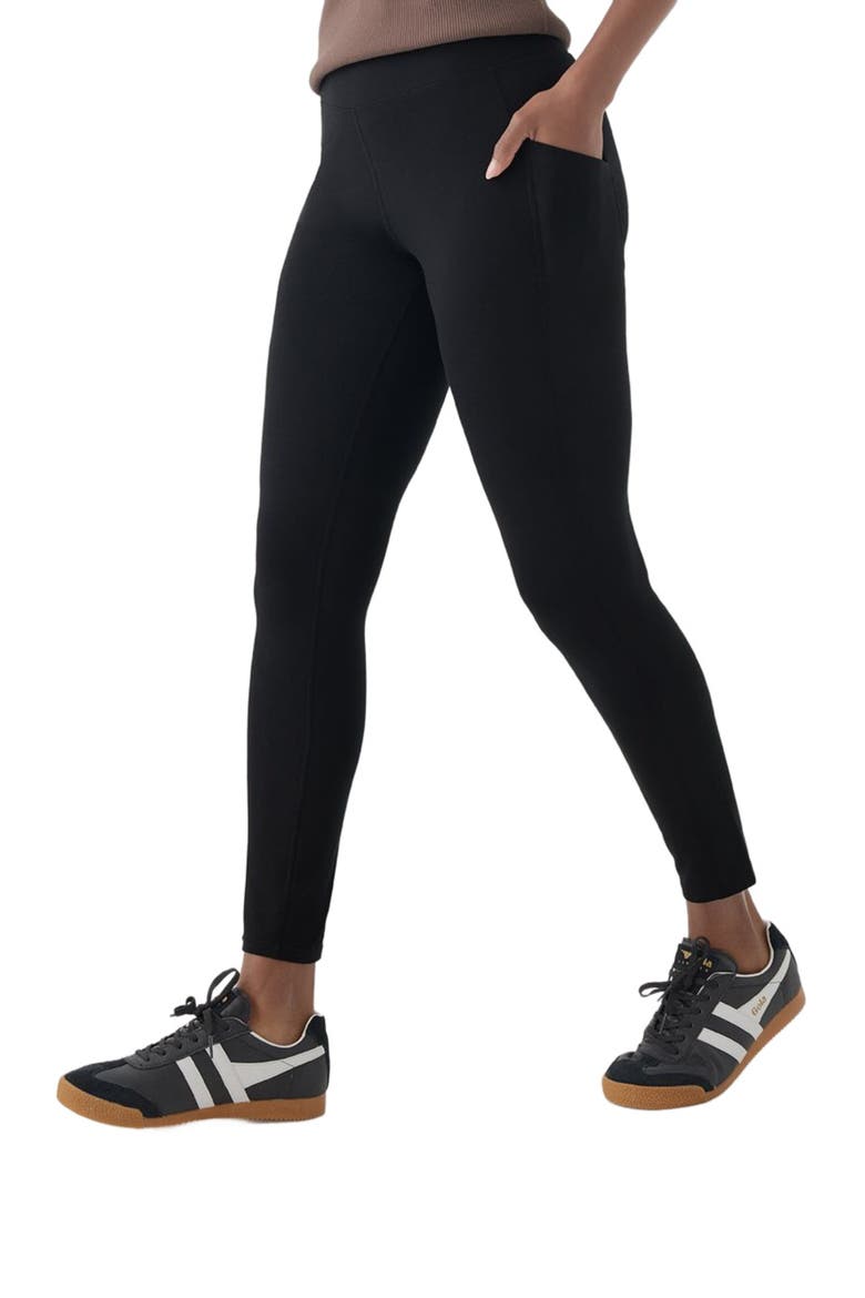 Purefit Pocket Legging Made With Organic Cotton, Alternate, color, Black