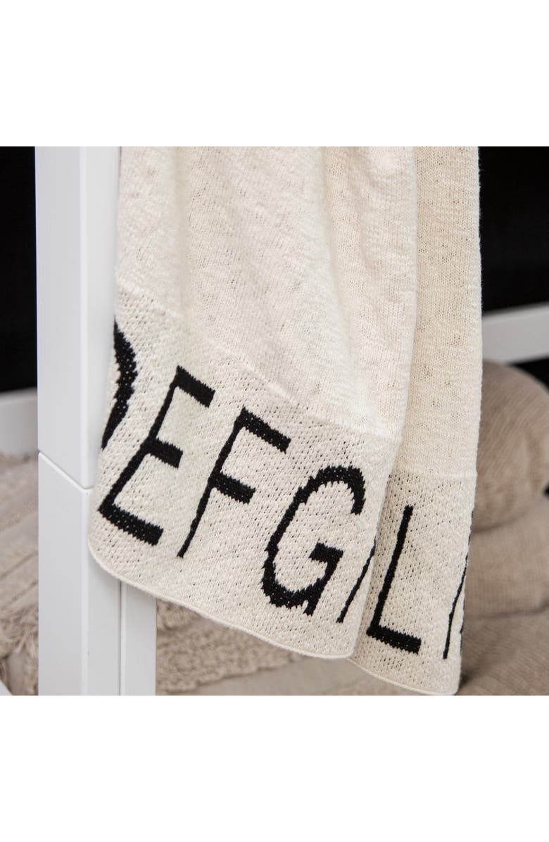 Lorena Canals Baby blanket ABC Natural-Black, Alternate, color, Natural - Black