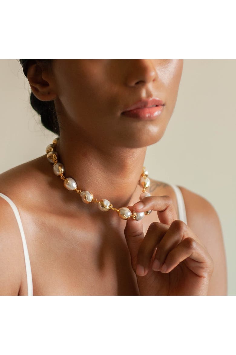 LUNA NECKLACE, Alternate, color, Gold Plated