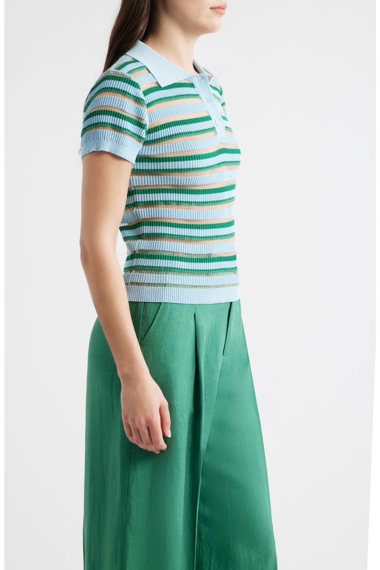 Levanzo Stripe Knit Polo, Alternate, color, MULTICOLOR LIGHT BLUE