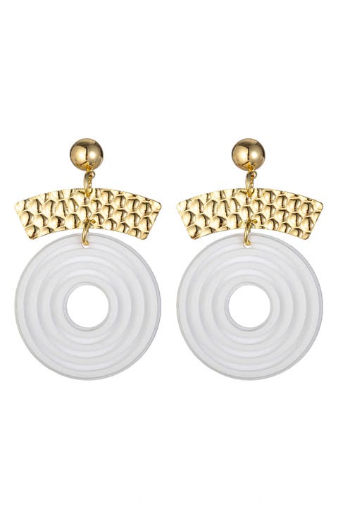 Adele Open Circle Drop Earrings