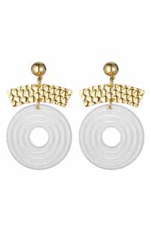 EYE CANDY LOS ANGELES Adele Open Circle Drop Earrings
