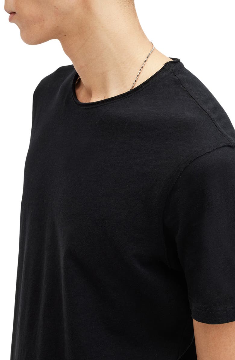 AllSaints Figure Cotton T-Shirt, Alternate, color, Jet Black