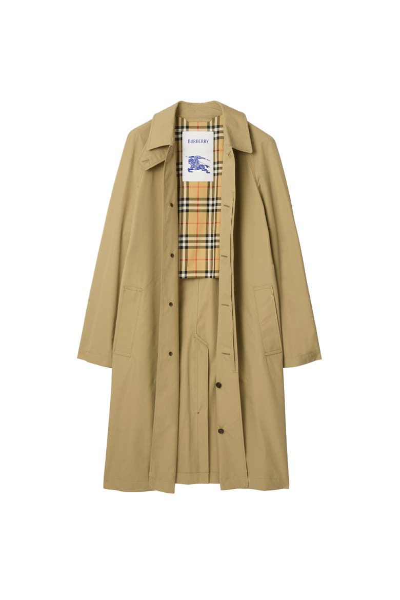 Long Cotton Car Coat, Alternate, color, Hamper beige