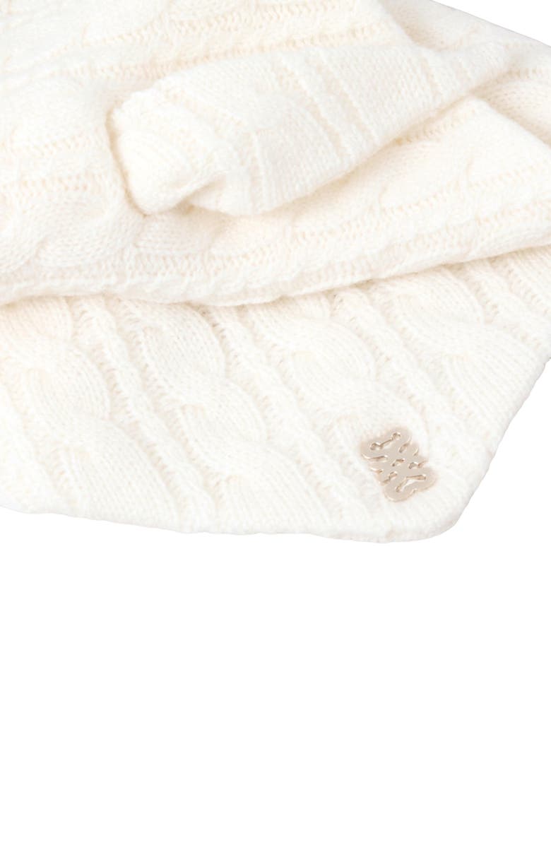 SANDRO Cable knit bandana, Alternate, color, Ecru