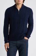 Peter Millar Crown Crafted Cable Quarter Zip Sweater