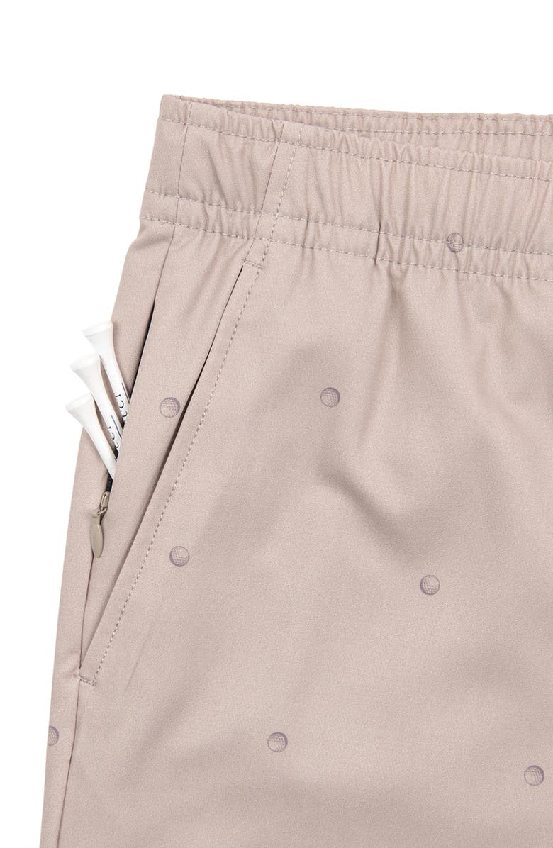 CON.STRUCT Regular Fit Golf Ball Print Drawstring Recycled Performance Golf Pants, Alternate, color, Khaki