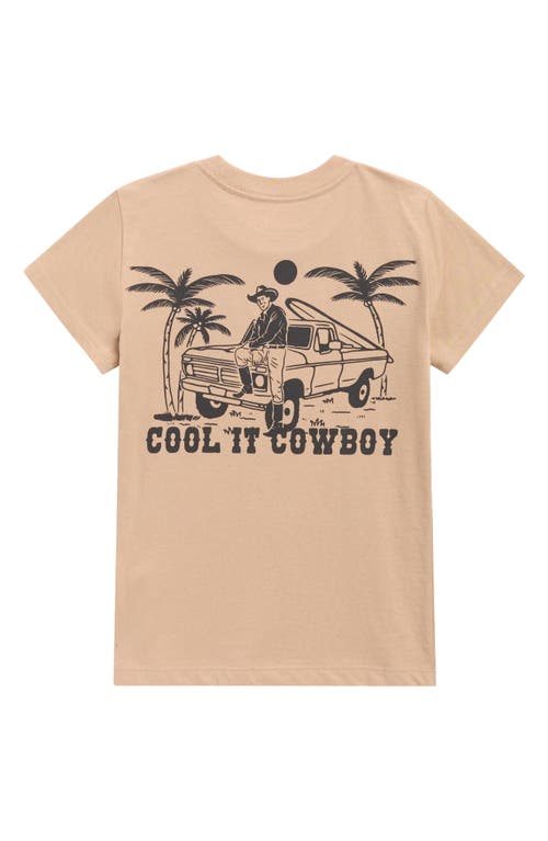 Tiny Whales Kids' Cool It Cotton Graphic T-shirt In Burgundy