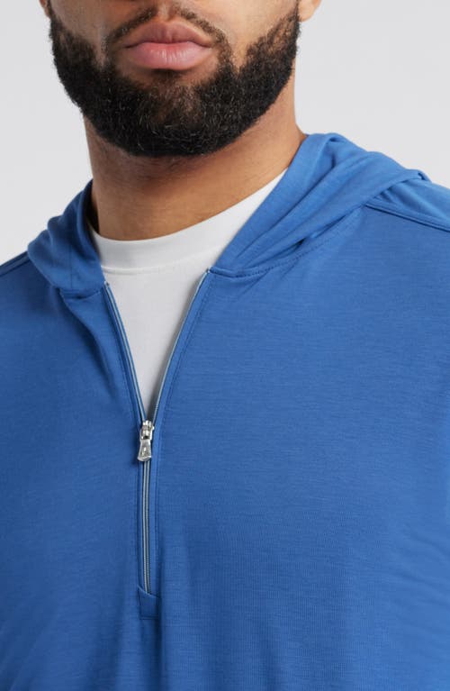 Johnnie-o Welsey Performance Half Zip Hoodie In Lake