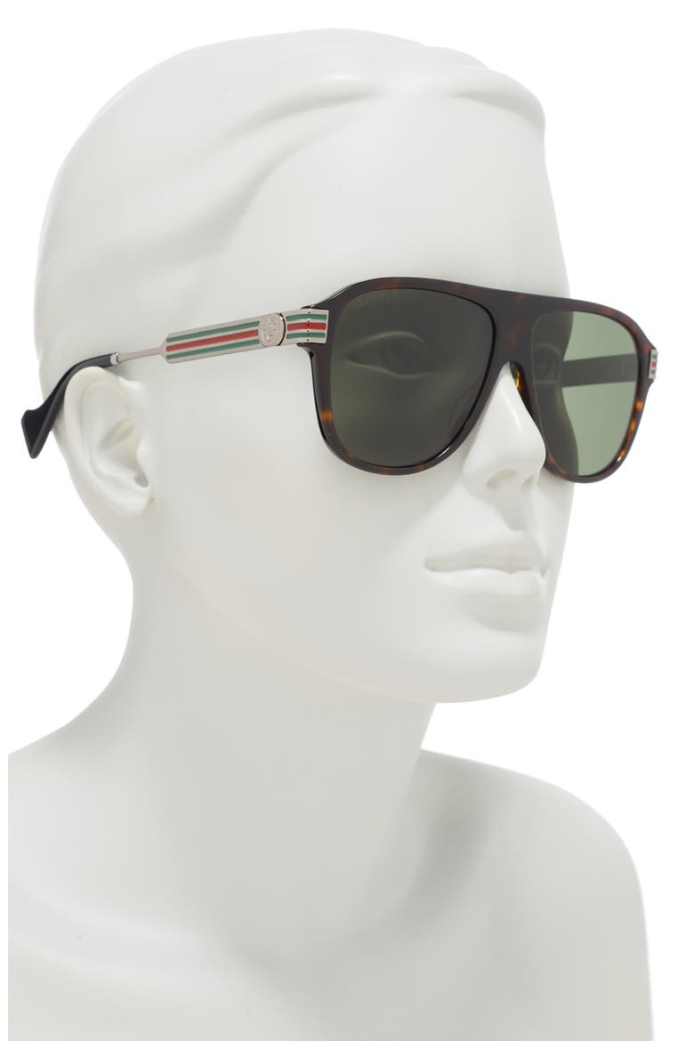 57mm Shield Sunglasses, Alternate, color, HAVANA
