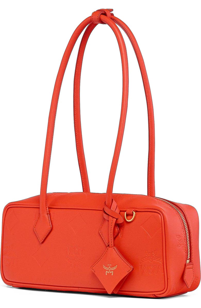 MCM Aren Shoulder Bag in Maxi Monogram Leather, Alternate, color, Orange
