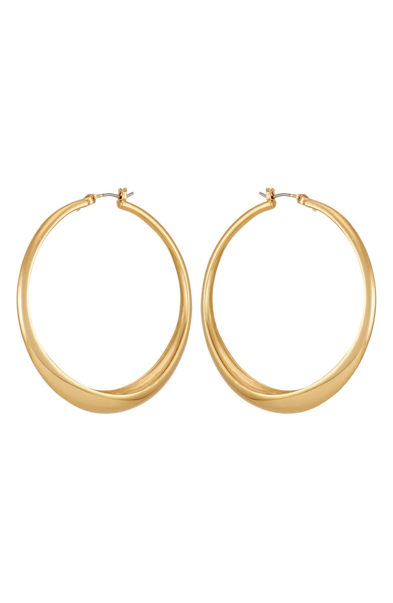 Vince Camuto Graduated Hoop Earrings, Main, color, Gold Tone