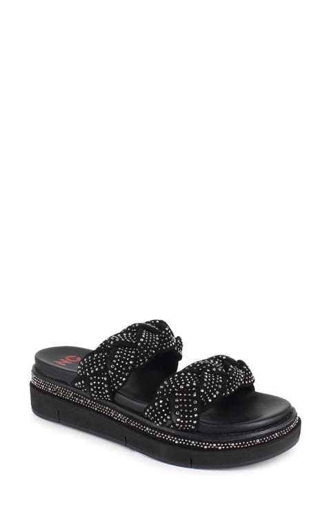 Karena Braided Platform Slide Sandal (Women)