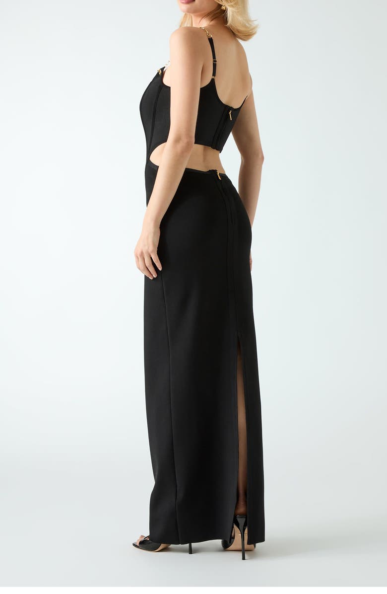 Marciano Aisha Bandage Bodice Body-Con Dress, Alternate, color, Jblack-Black