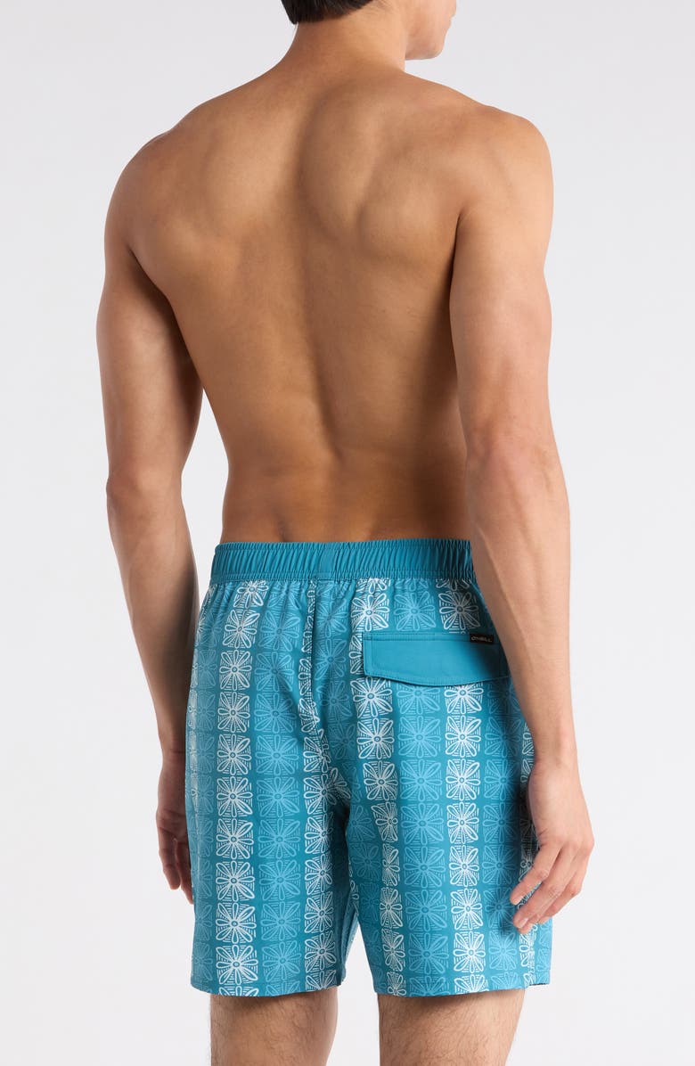 O'Neill Hermosa Elastic Waist Swim Trunks, Alternate, color, Stormy