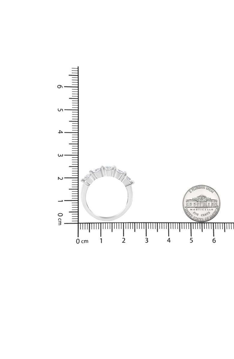 Haus of Brilliance 14K White Gold 1.00 Cttw Round Cut Diamond 5-Stone Band Ring, Alternate, color, White