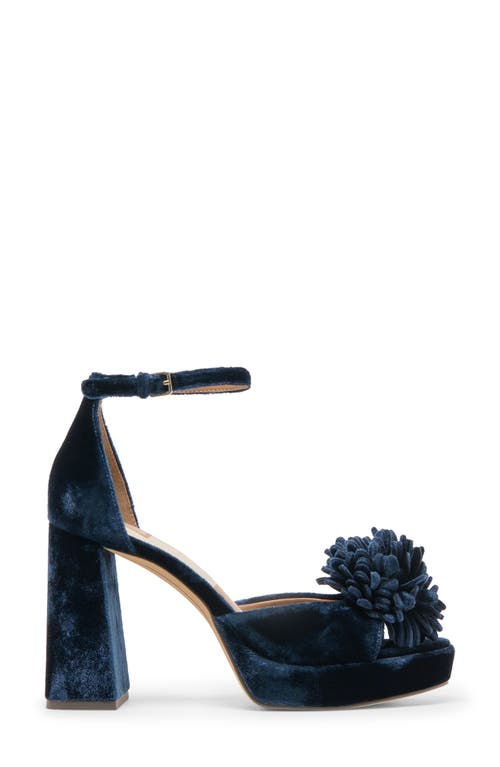 Dolce Vita Perel Platform Ankle Strap Sandal In Blue