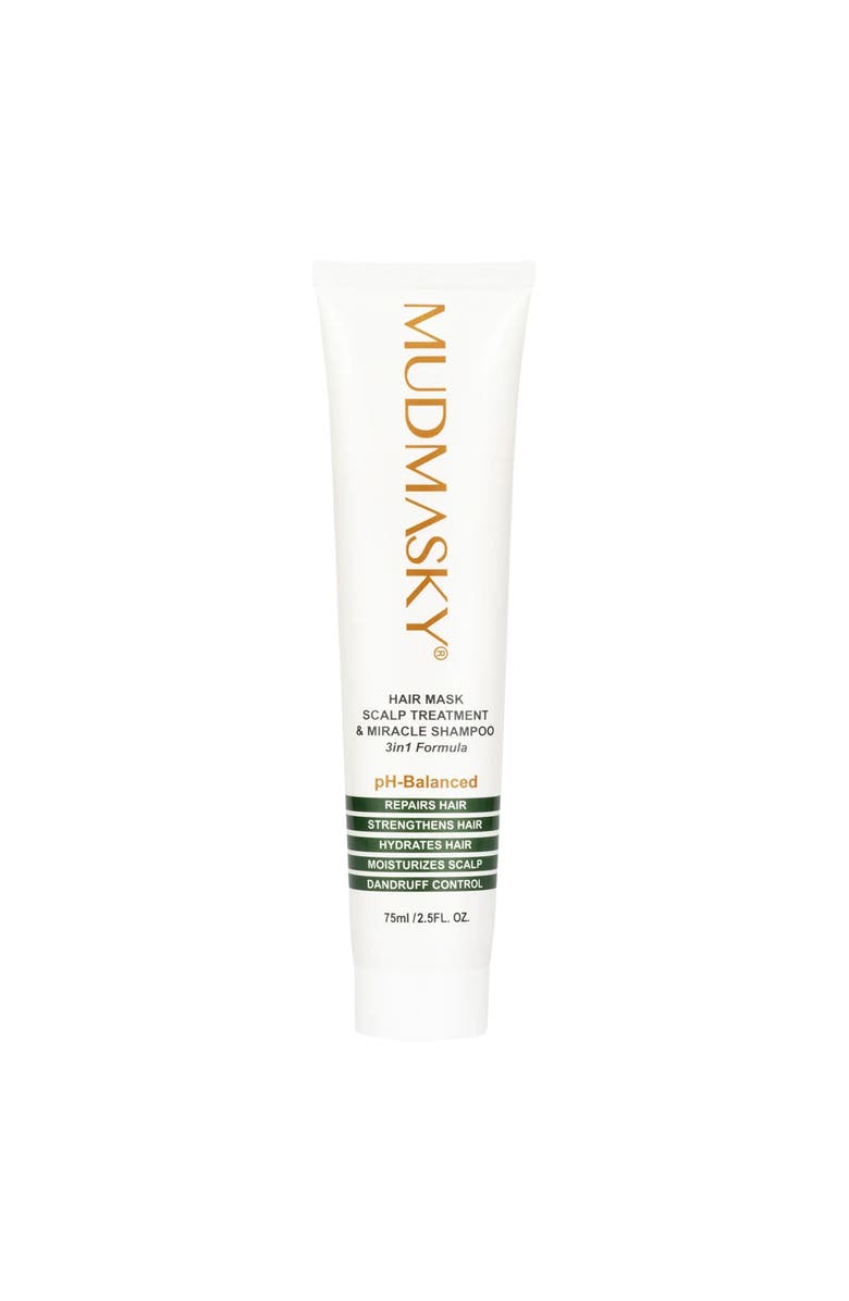 MUDMASKY Hair Mask Scalp Treatment and Miracle Shampoo 2.5oz, Main, color, NO COLOR