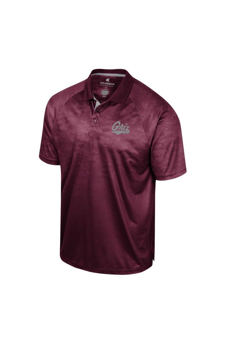 COLOSSEUM Men's Colosseum Maroon Montana Grizzlies Honeycomb Raglan Polo, Alternate, color, Maroon