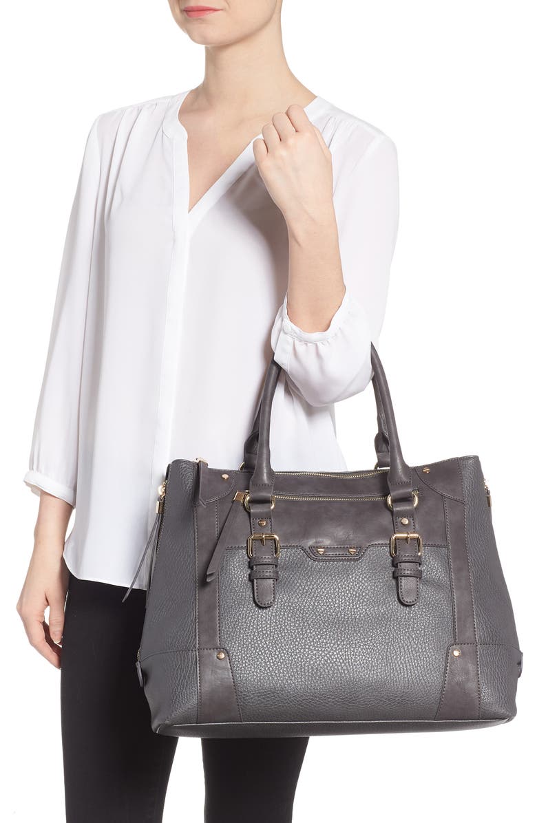 Sole Society 'Susan' Winged Faux Leather Tote, Alternate, color,