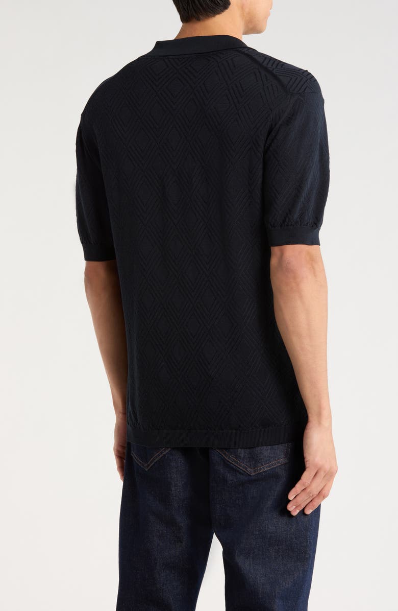 Jack Victor Hubert Short Sleeve Polo, Alternate, color, Midnight