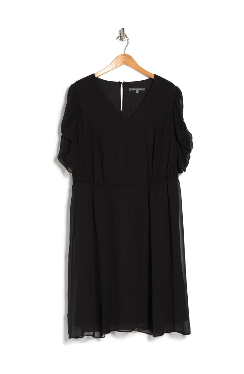 Julia Jordan V-Neck Chiffon Dress, Alternate, color, 