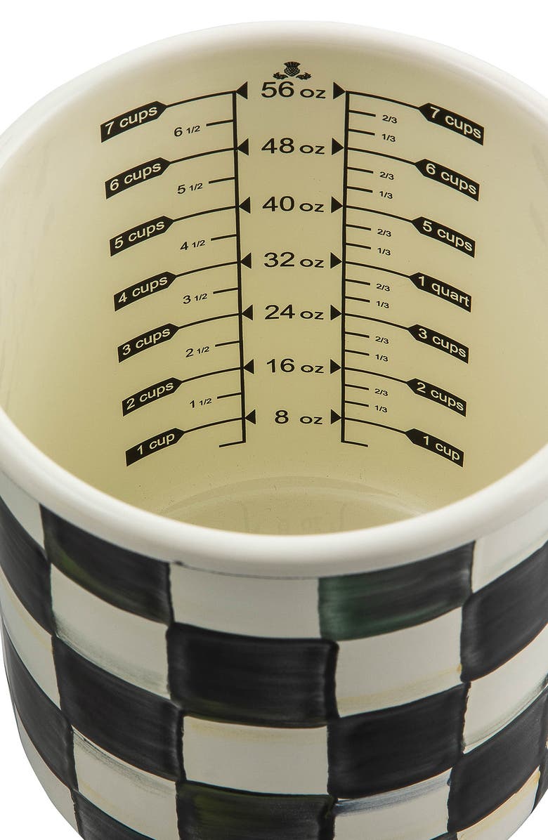 MACKENZIE CHILDS Courtly Check Enameled Steep 7-Cup Measure, Alternate, color, Black/ White
