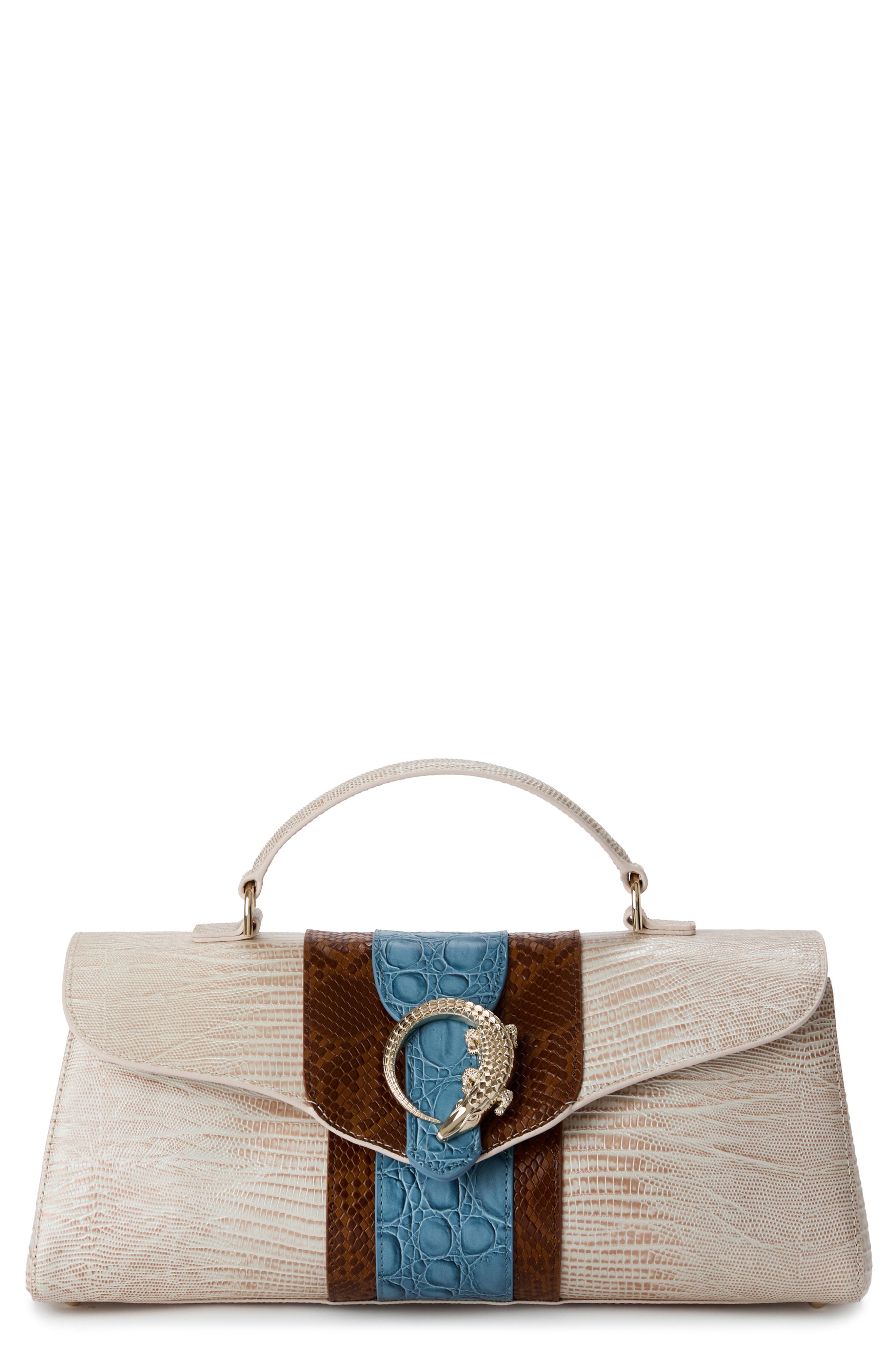 Brahmin Dayan Embossed Leather Shoulder Bag In Multi