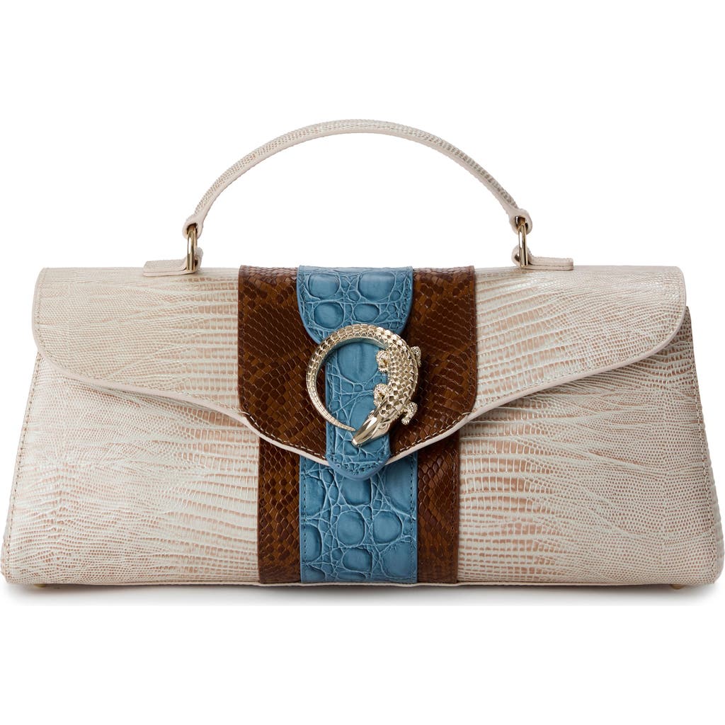 Brahmin Dayan Embossed Leather Shoulder Bag In Multi