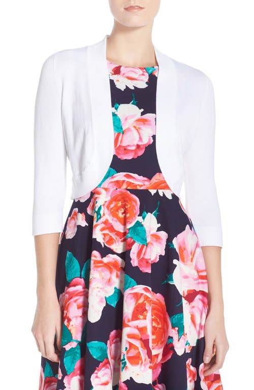 Eliza J Bolero Cardigan in White  product