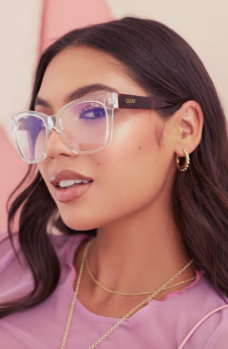 QUAY After Hours 51mm Blue Light Blocking Glasses, Alternate, color, 