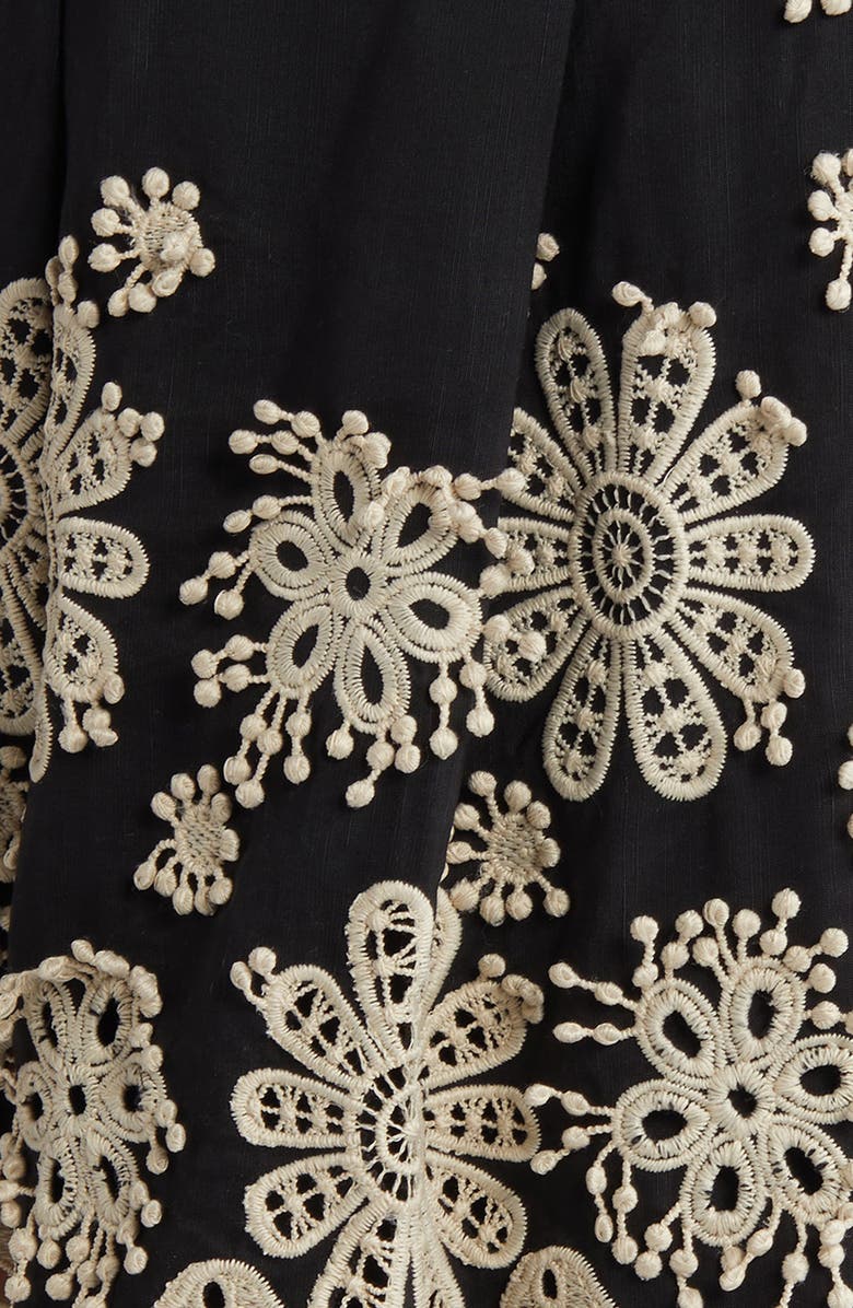 KOBI HALPERIN Annabel Embroidered Shorts, Alternate, color, Black