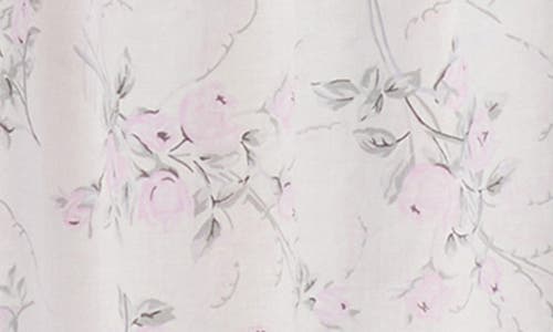 Eileen West Floral Cotton Ballet Nightgown In Gray