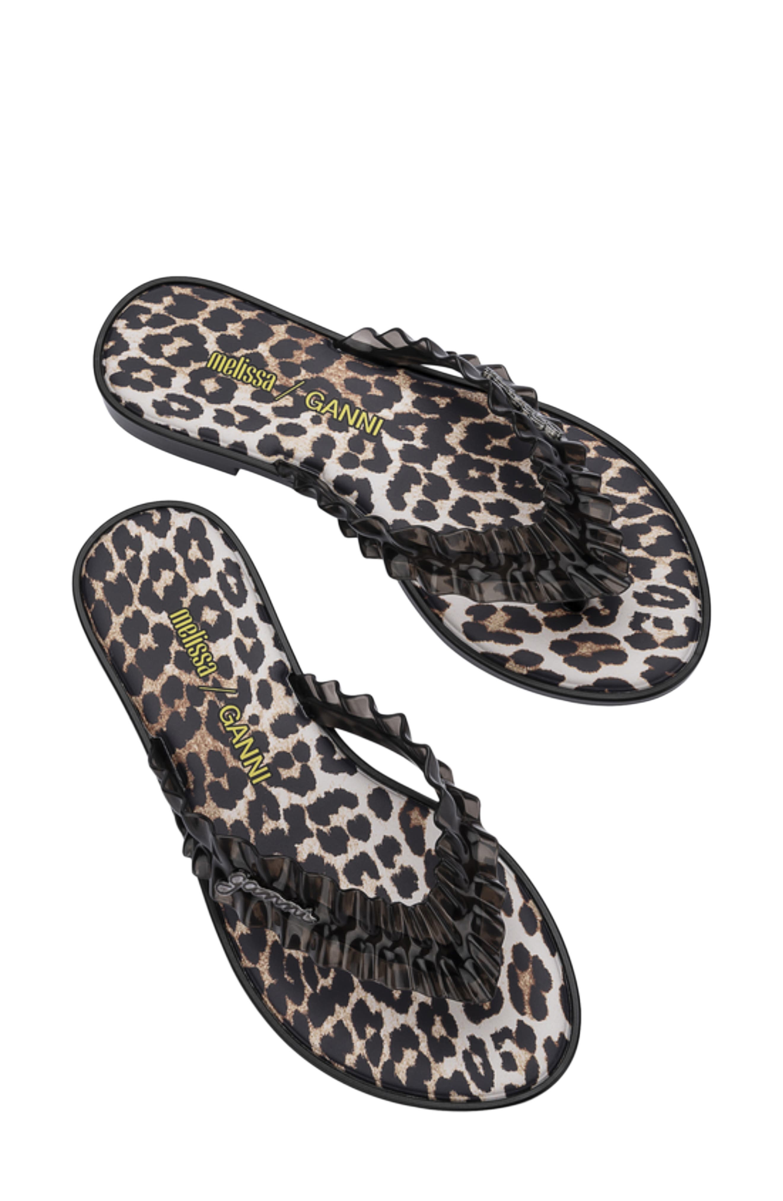 Melissa x Ganni Slim Flip Flop, Alternate, color, Black