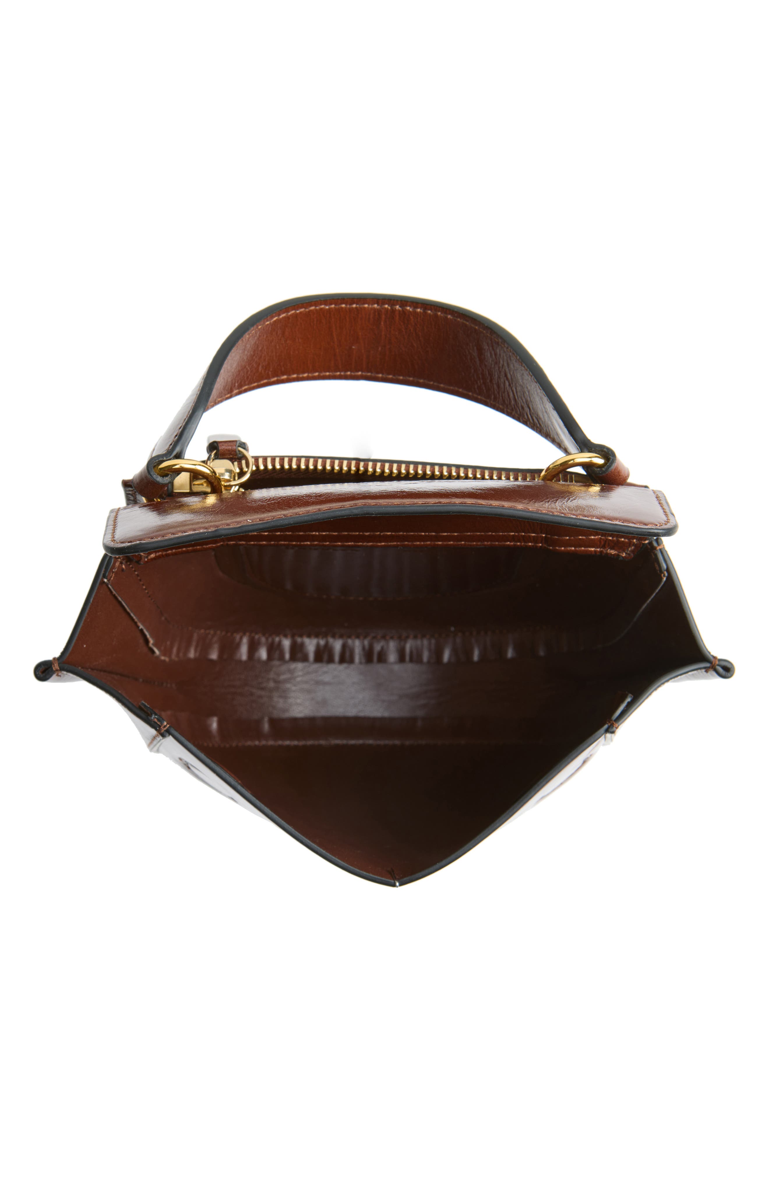 Hortensia Leather Top Handle Bag, Alternate, color, CHESTNUT GLAZE
