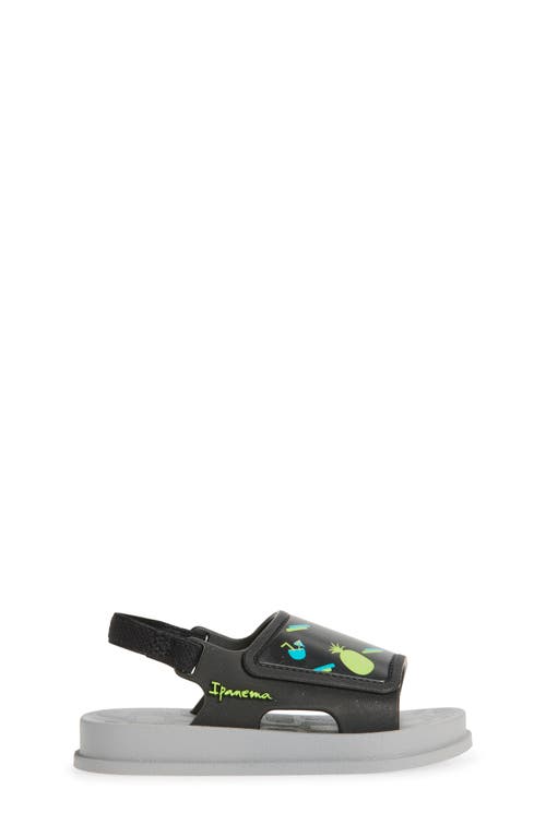 Shop Ipanema Kids' Pineapple Slingback Sandal In Grey/black