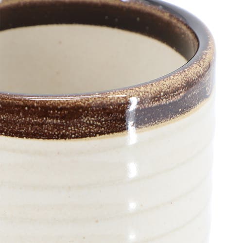 Gibson Home Terra Bella 4 Piece 18.5 Ounce Terracota Mug Set In White