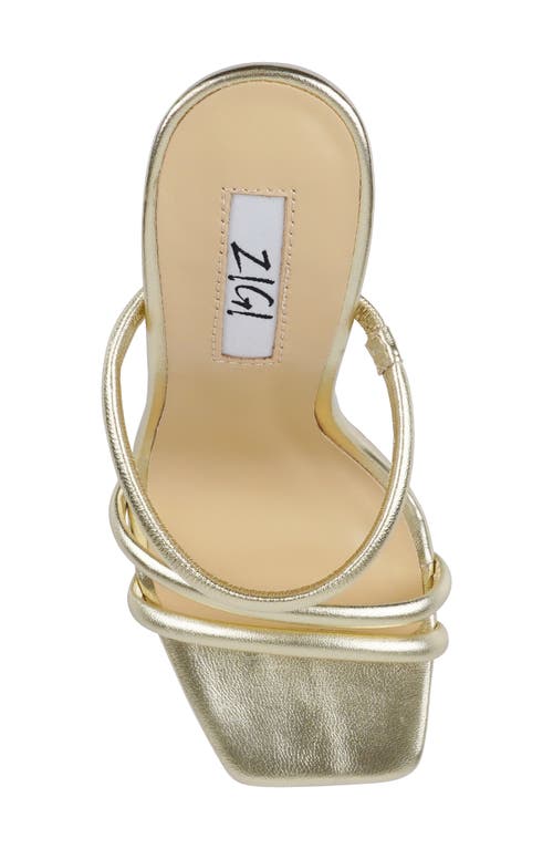 Zigi Strappy Stiletto Sandal In Gold