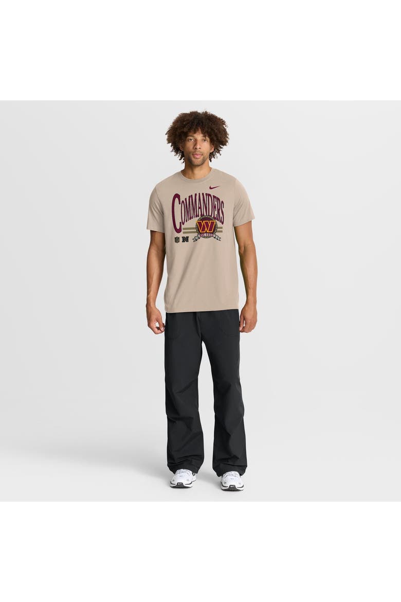Men's Nike Sand Washington Commanders Rewind Tri-Blend T-Shirt, Alternate, color, Sand