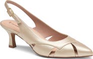 Johnston & Murphy Lindsey Leather Cutout Slingback Pump