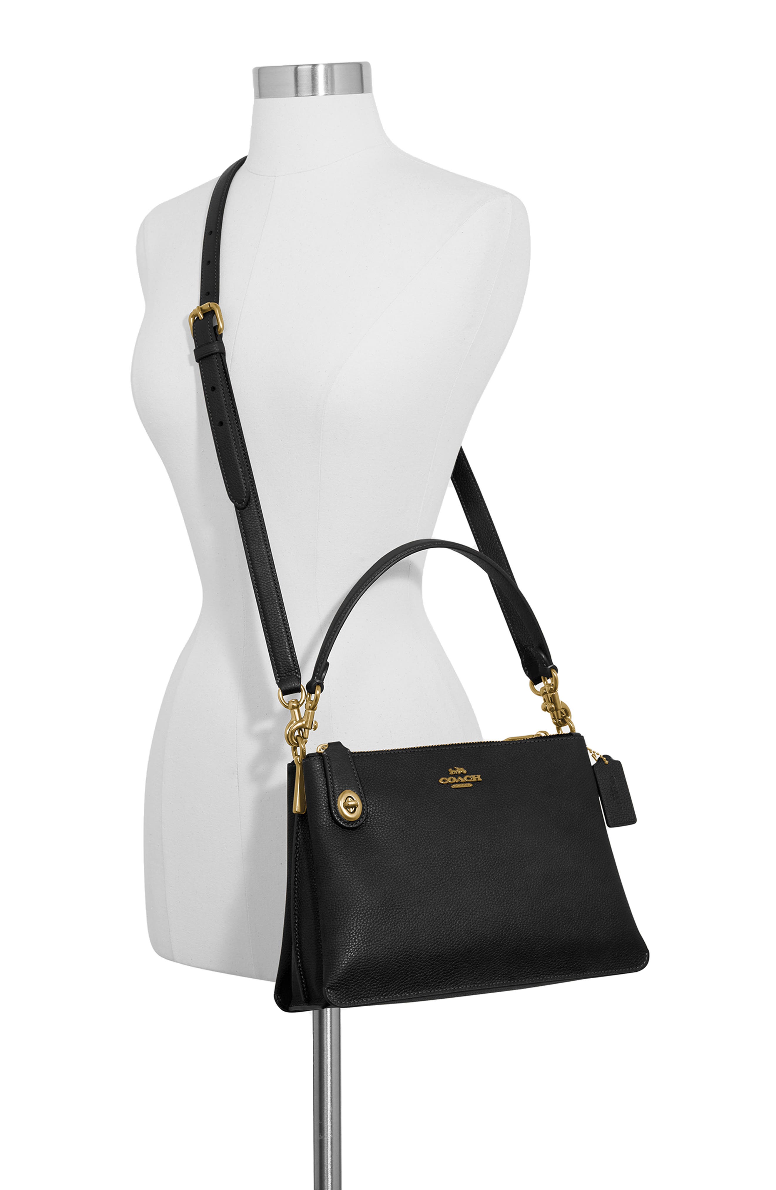 COACH Pebble Leather Crossbody Bag, Alternate, color, 