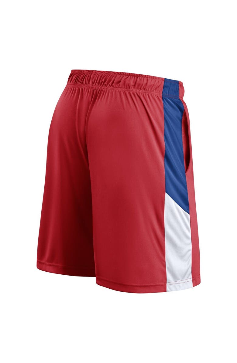 FANATICS Men's Fanatics Branded Red Detroit Pistons Practice Performance Shorts, Alternate, color,