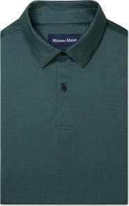 Mizzen+Main Haylard Trim Fit Pine Block Dot Polo
