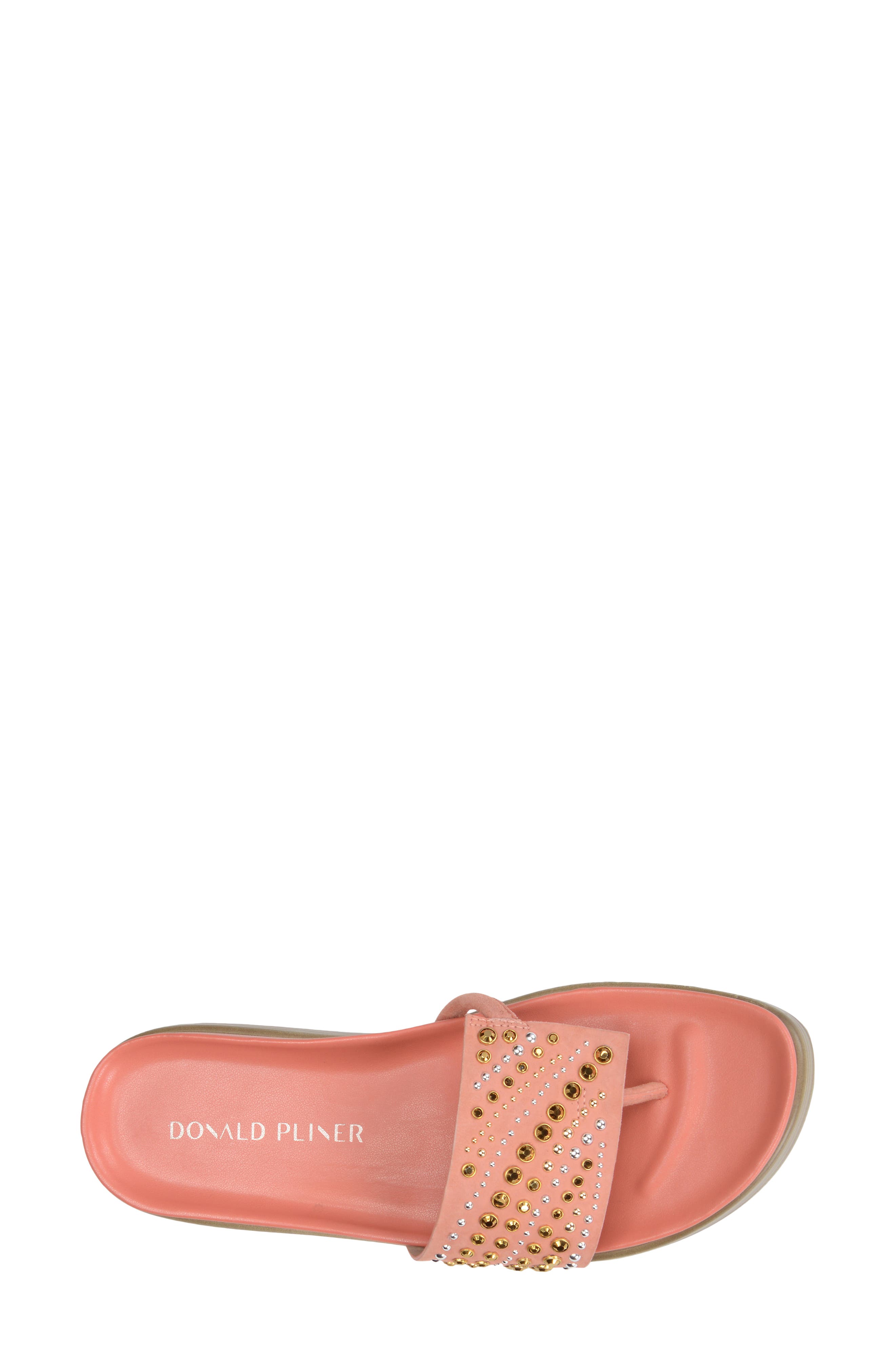 Fifi Slide Sandal, Alternate, color, SALMON SUEDE